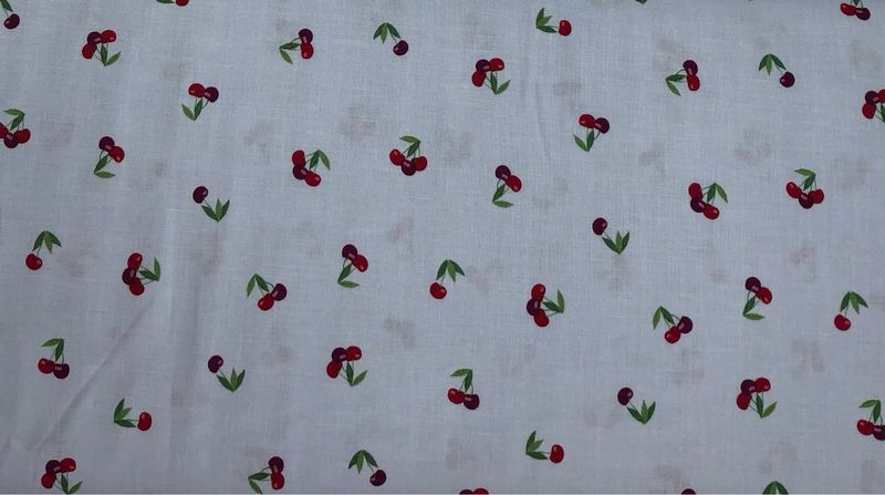 RB Print Cherries On Light Blue