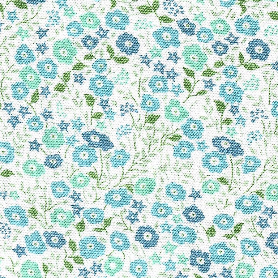 FF Print Blue/aqua Floral (Priced Per Yard)