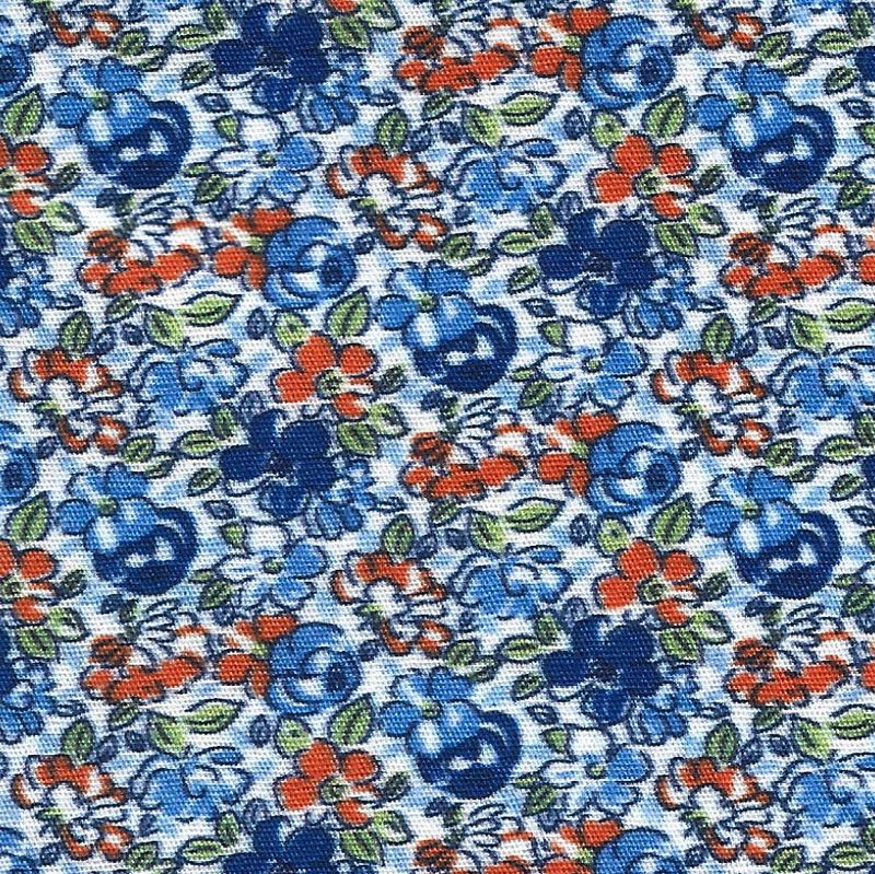 FF Print Blue And Orange Floral