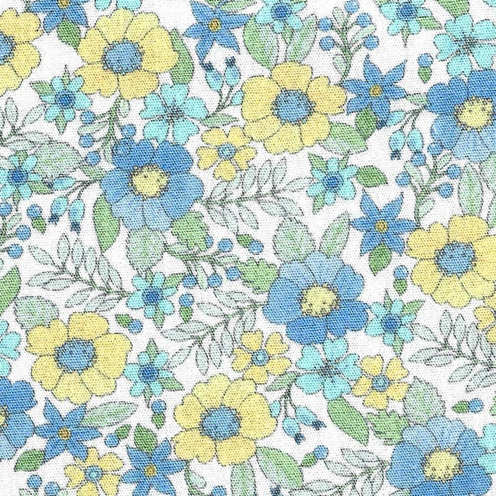 FF Print Blue/yellow Floral (Priced Per Yard)