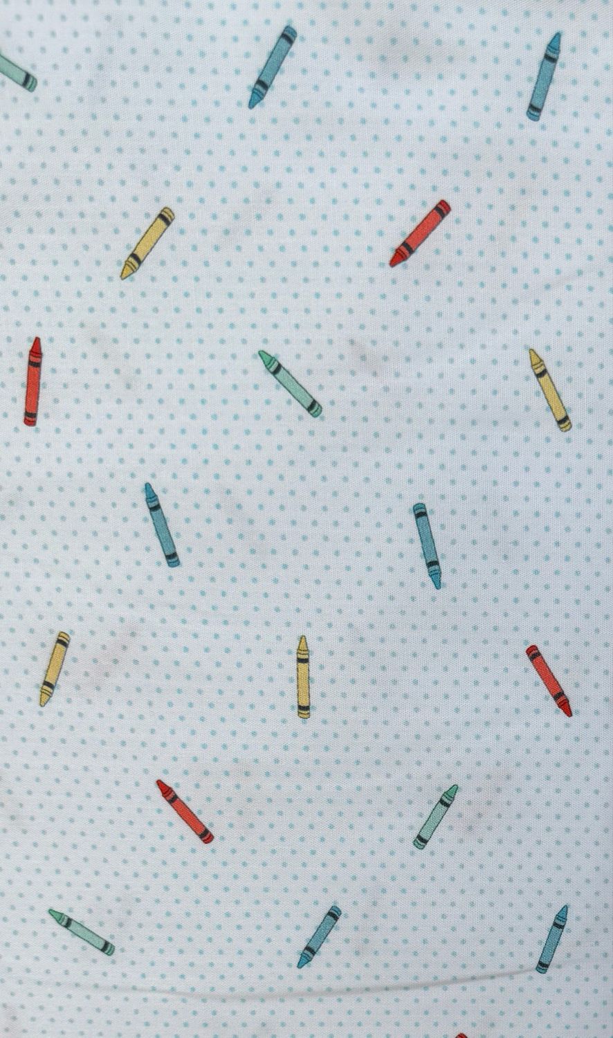 FF Print Crayons On Blue Dot