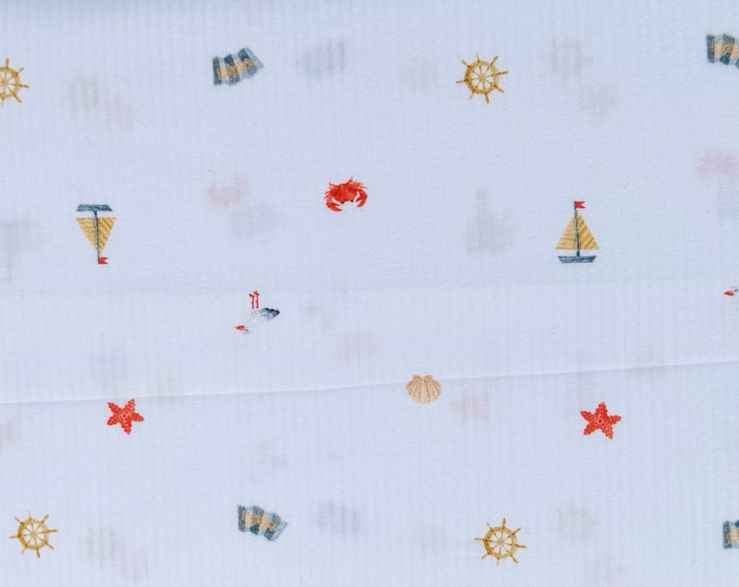 FF Seersucker Print Sailboats/nautical FF Seersucker Print Sailboats/nautical