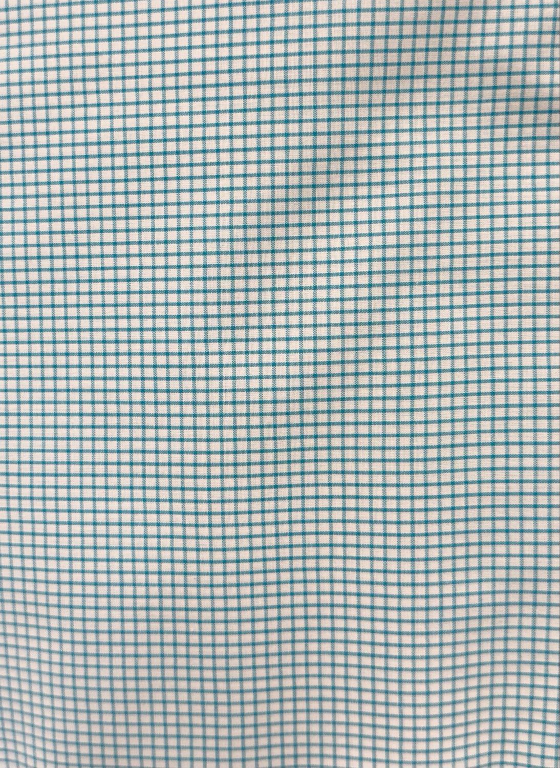FF  Check Aqua windowpane (Priced Per Yard)