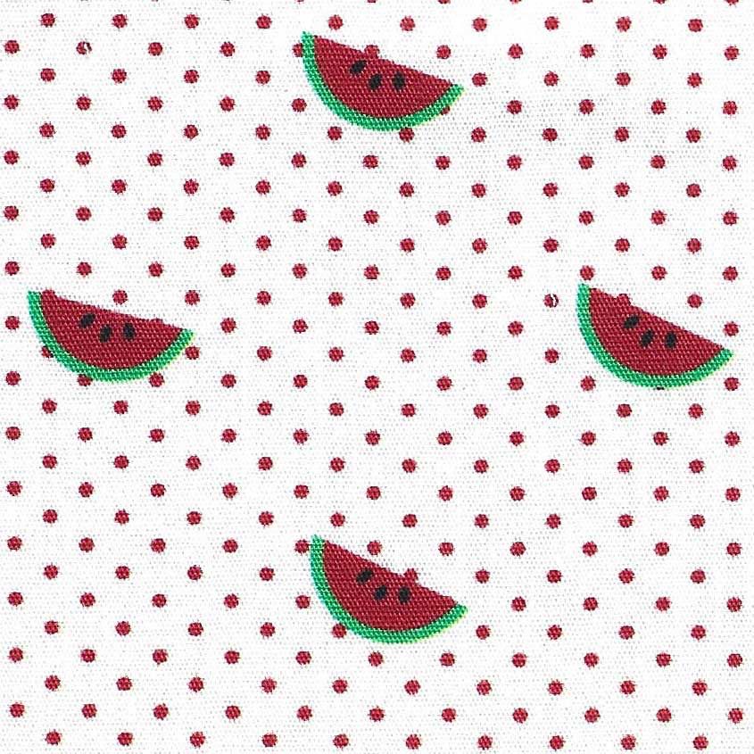 FF Watermelons On Red Dot (Priced Per Yard)