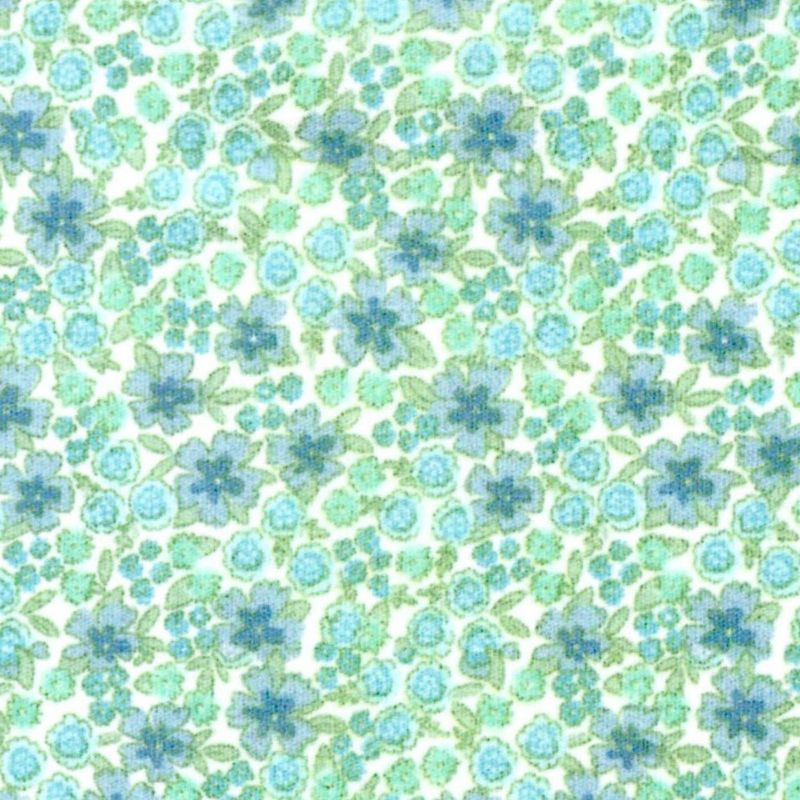 FF Print Green/blue Floral (Priced Per Yard)