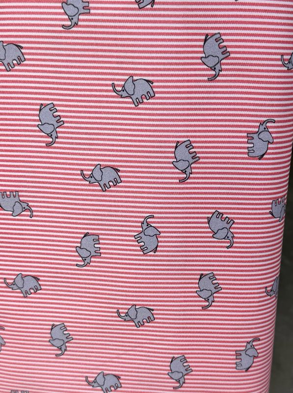 FF Print Red Stripe With Gray Elephant (Priced Per Yard) FF Print Red Stripe With Gray Elephant (Priced Per Yard)