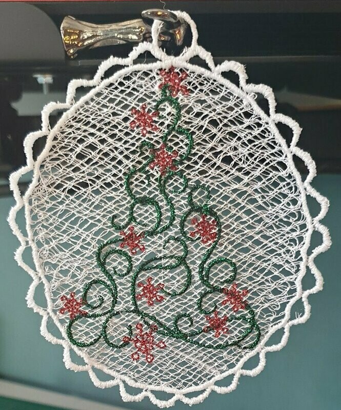 Lace Effect Xmas Decoration