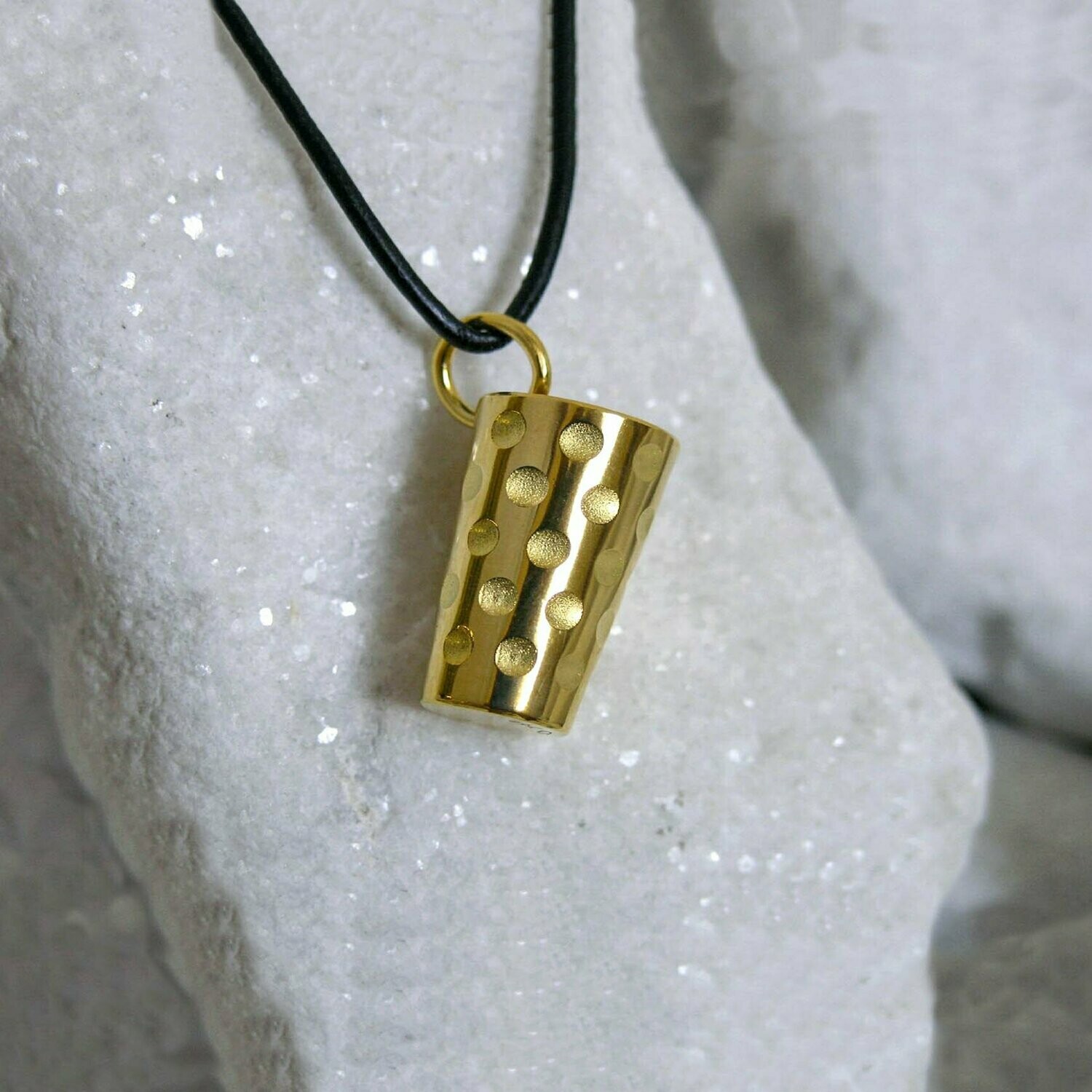 Dubbeglas- Anhänger Gold, klein - poliert