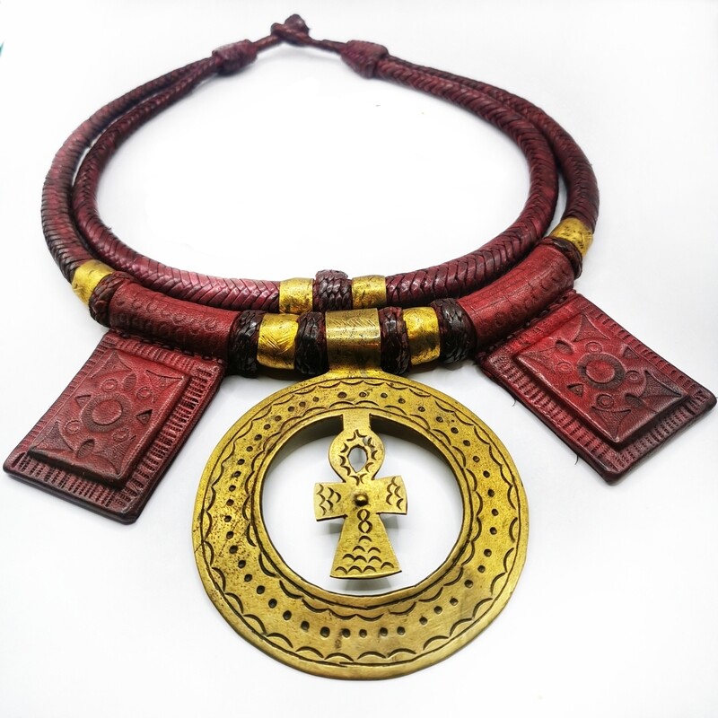 Higher plain Ankh statement necklace.