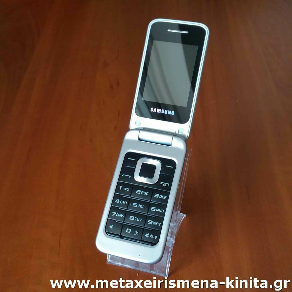 Samsung C3520 κινητό με καπάκι, μεγάλη οθόνη, γράμματα