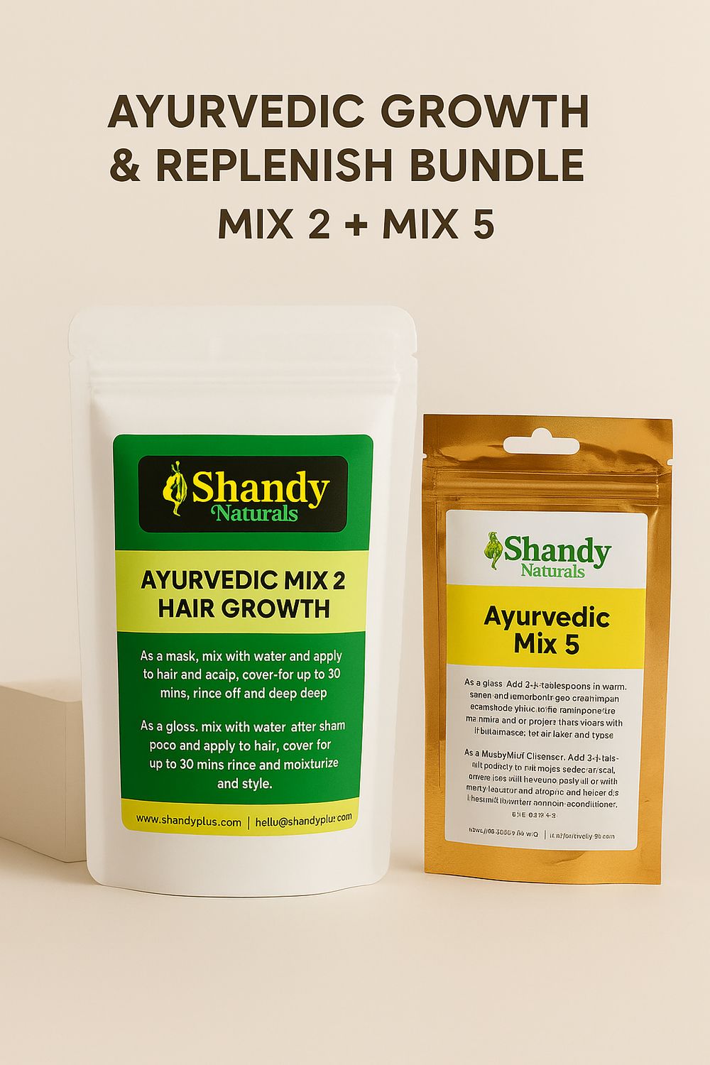 BUNDLE AYURVEDIC GROWTH &amp; REPLENISH (SMALL)