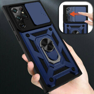 Galaxy S22 Ultra Full Cover Slide Camera Armor Bracket Bumper
