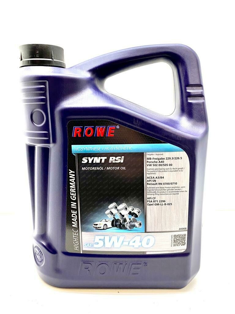Моторное масло rowe 5w40