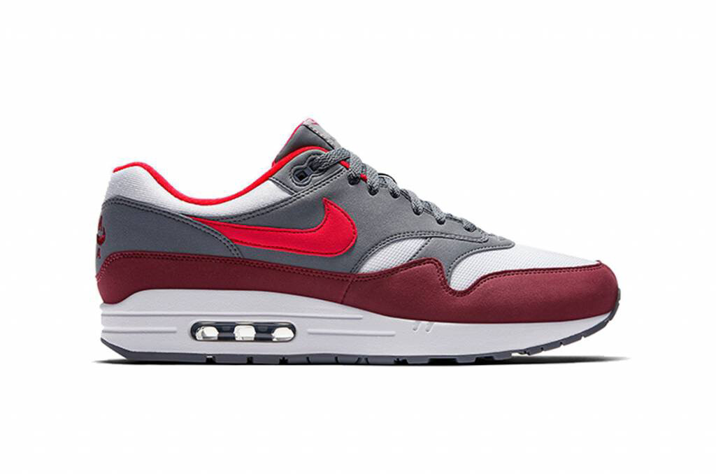 White Airmax 1 (White/university Burgundy)