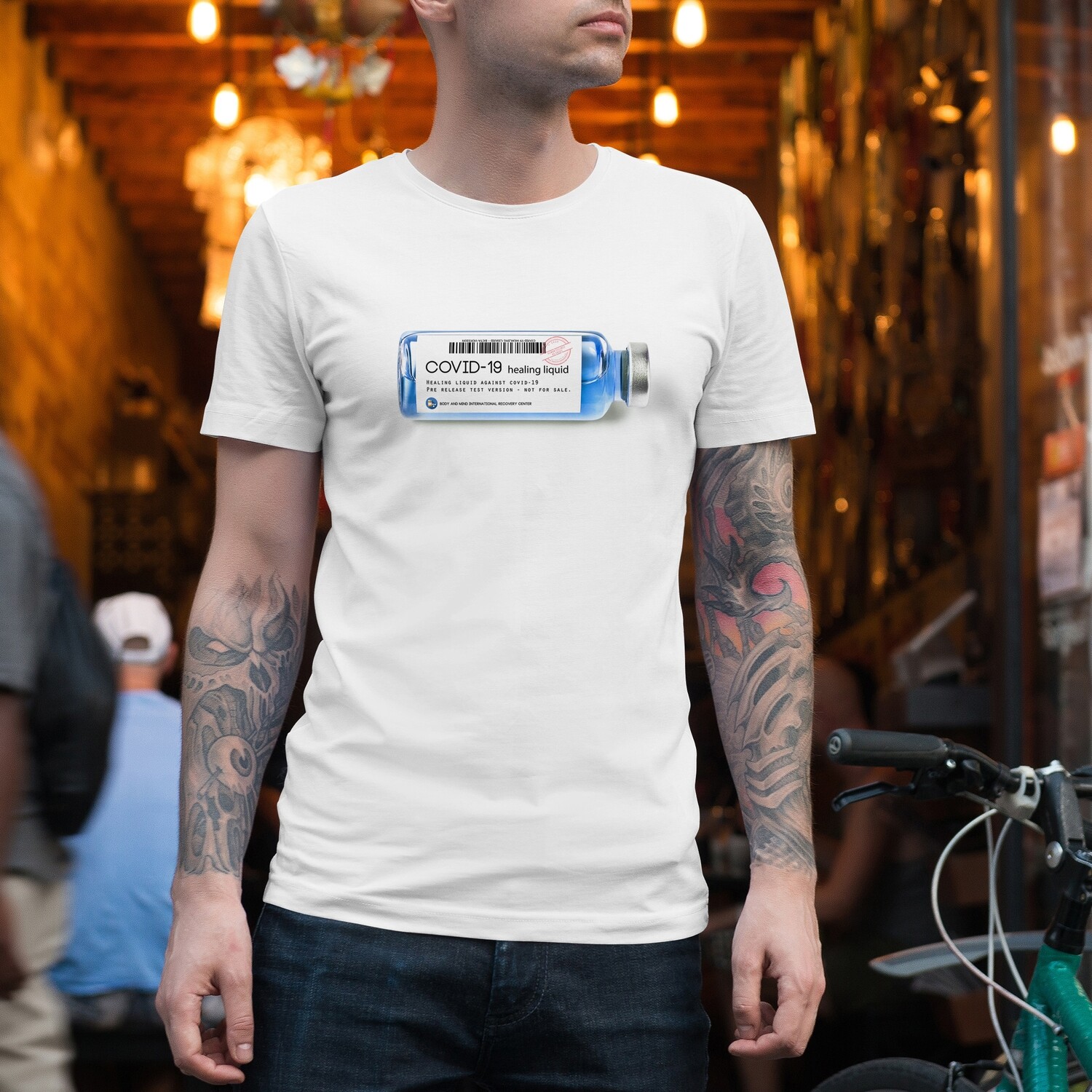 "Covid-19 Healing Liquid" Men's T-Shirt