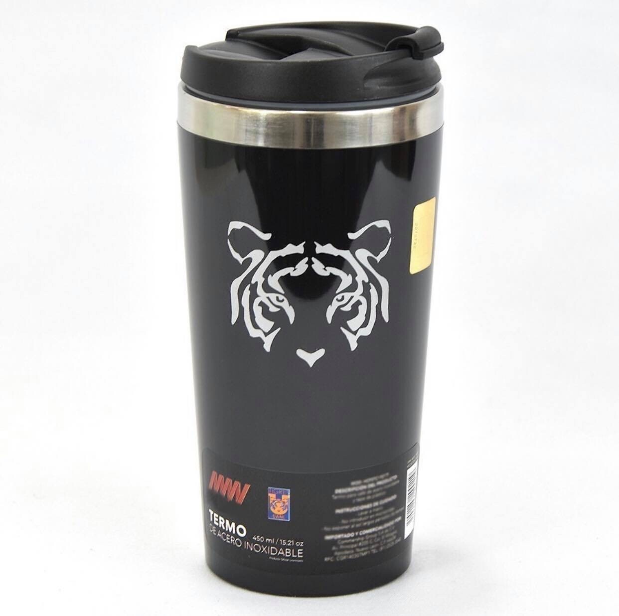 Termo Tigres Metálico 450 ml Black Termo Tigres Metálico 450 ml Black