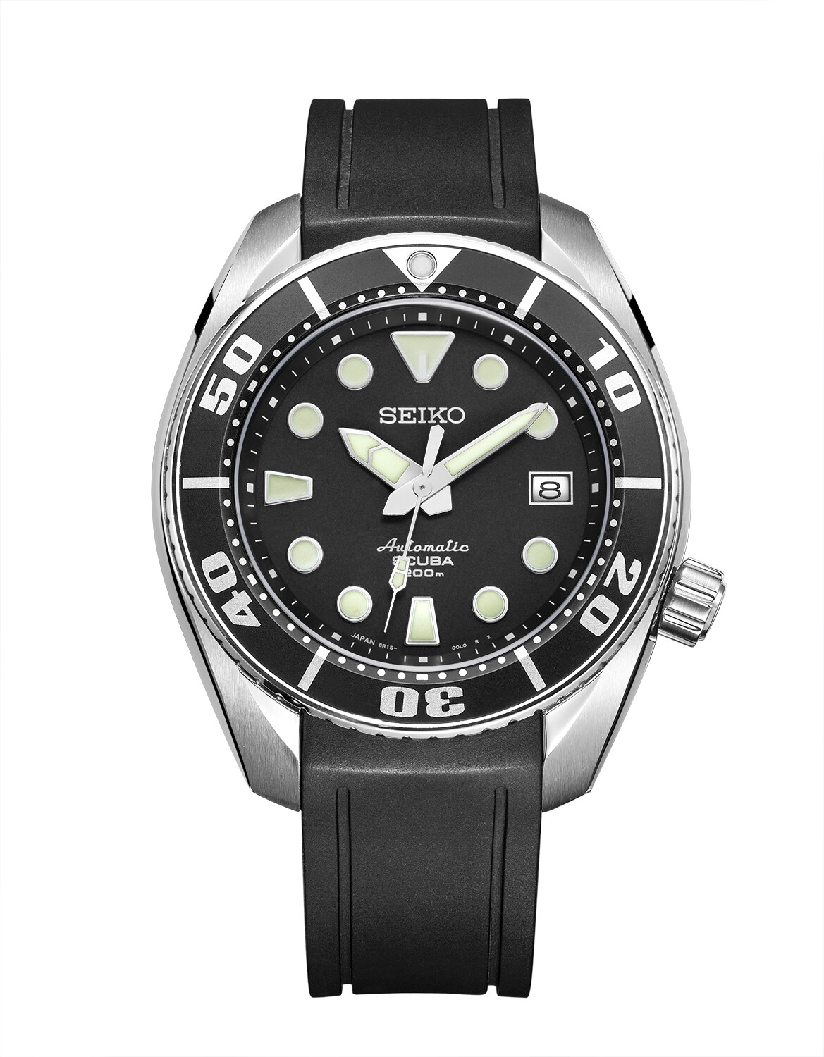 CRAFTER BLUE CB02 CURVED END RUBBER STRAP FOR SEIKO SUMO