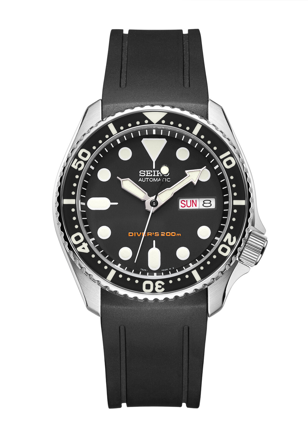 CURVED END RUBBER STRAP CB05 FOR SEIKO SKX SERIES
