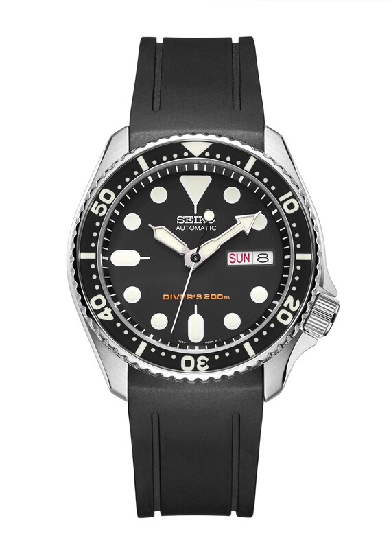 CURVED END RUBBER STRAP CB05 FOR SEIKO SKX SERIES