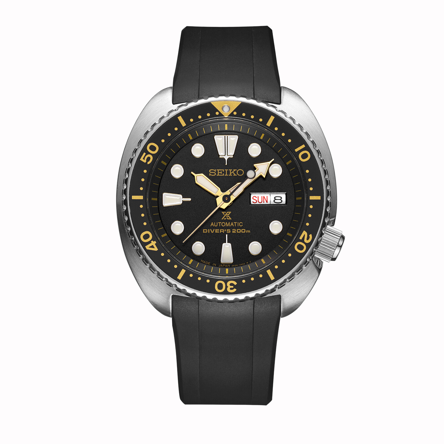 CURVED END RUBBER STRAP CB08 FOR SEIKO NEW TURTLE SERIES