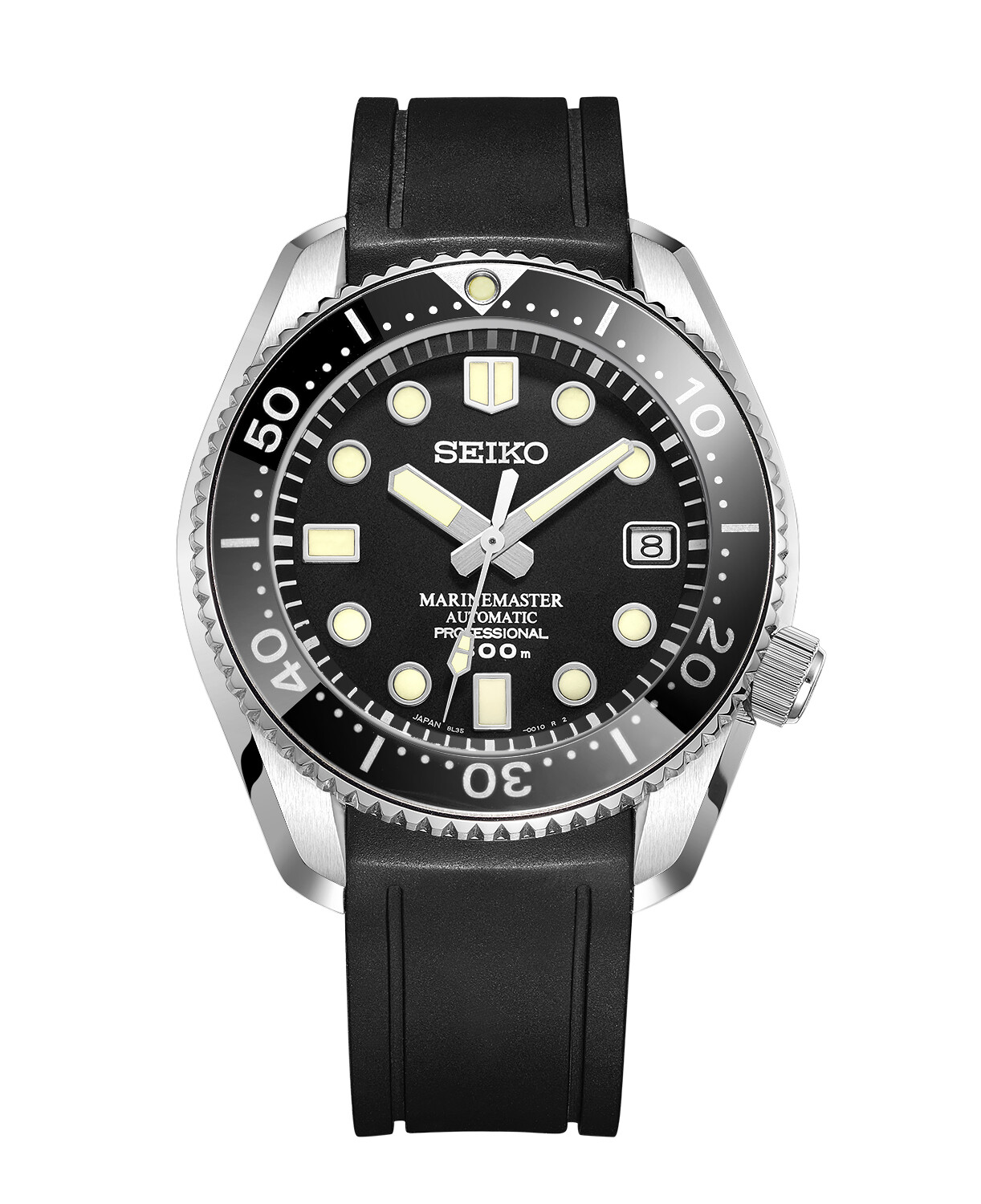 CURVED END RUBBER STRAP CB03 FOR Seiko MARINEMASTER