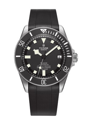 CRAFTER BLUE CURVED END RUBBER STRAP TD02 FOR TUDOR PELAGOS SERIES