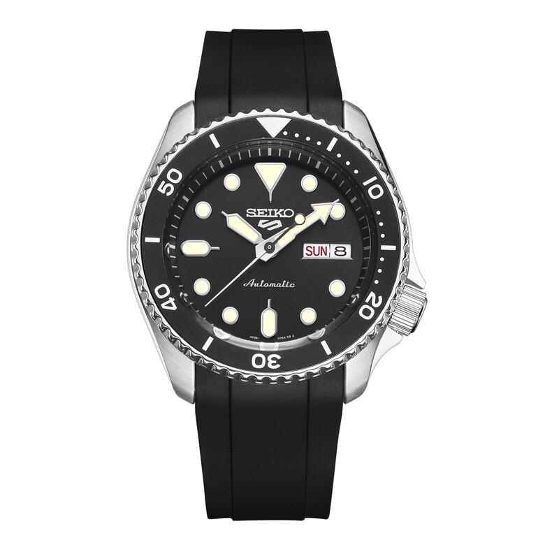 CRAFTER BLUE CB10 CURVED END RUBBER STRAP FOR SEIKO NEW SPORTS 5