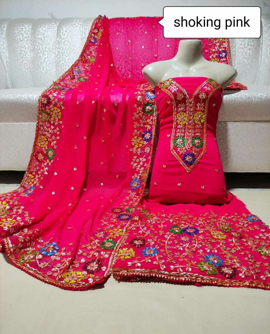 2pc chiffon embroidered