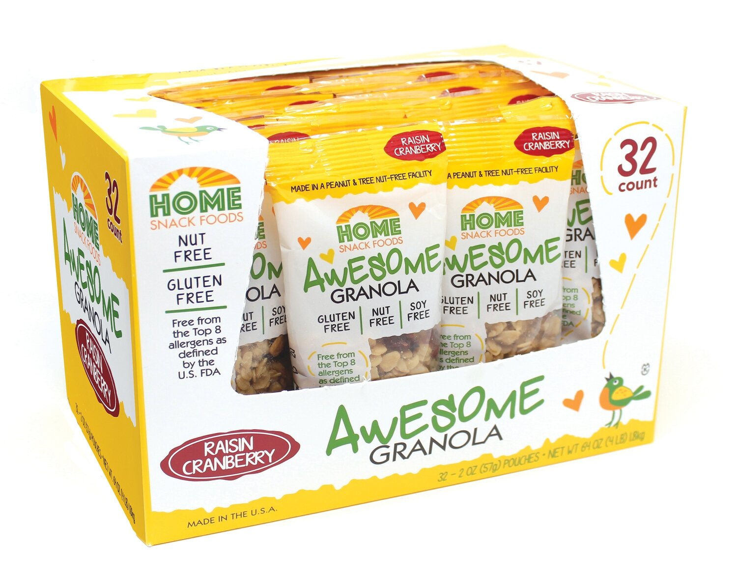 Awesome Granola - Raisin/Cranberry - 32-pack, 2.0 pouches Awesome Granola - Raisin/Cranberry - 32-pack, 2.0 pouches