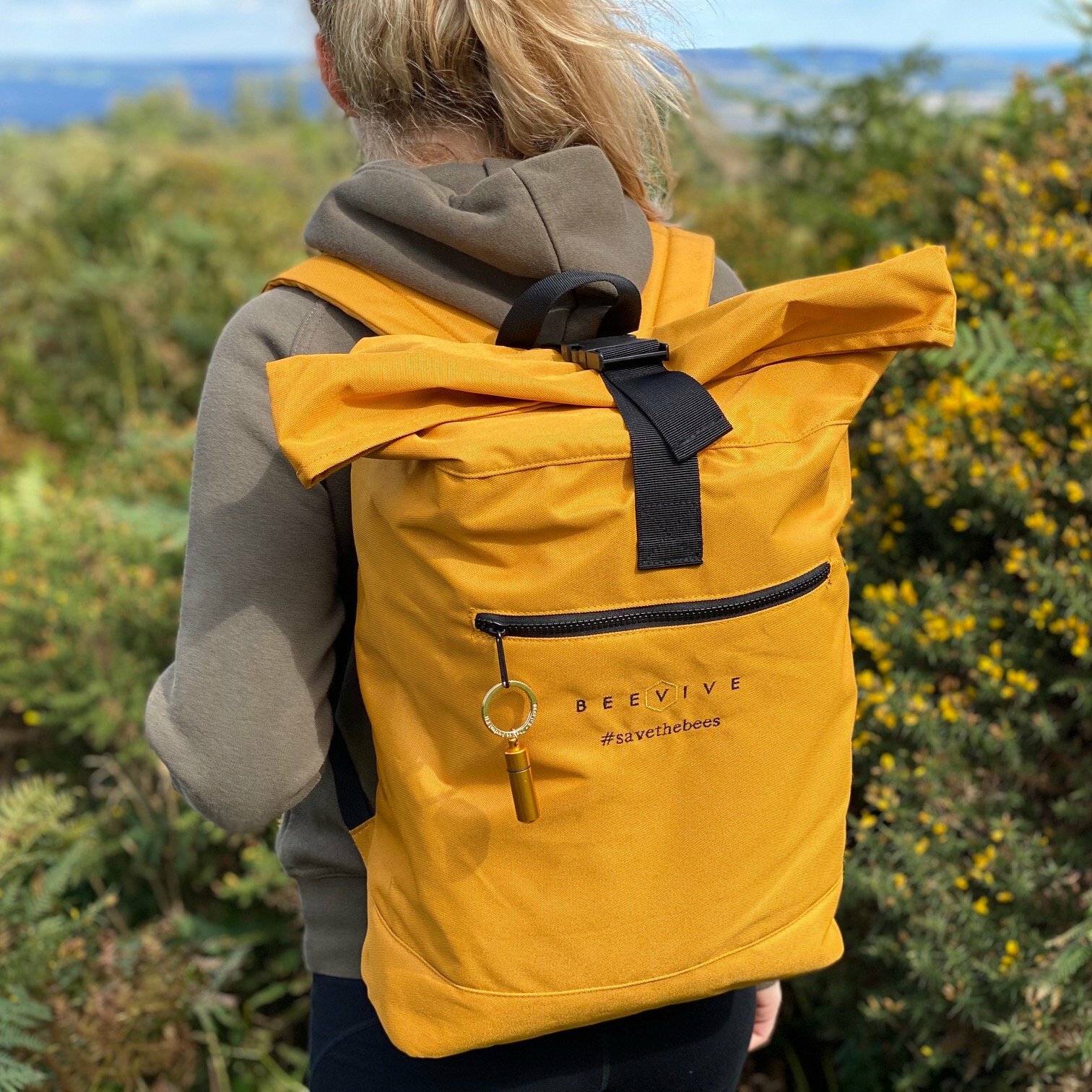 Recycled Rolltop Backpack | Save The Bees | Beevive