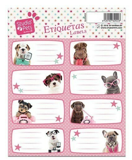 Etiquetas Escolares Cachorritos