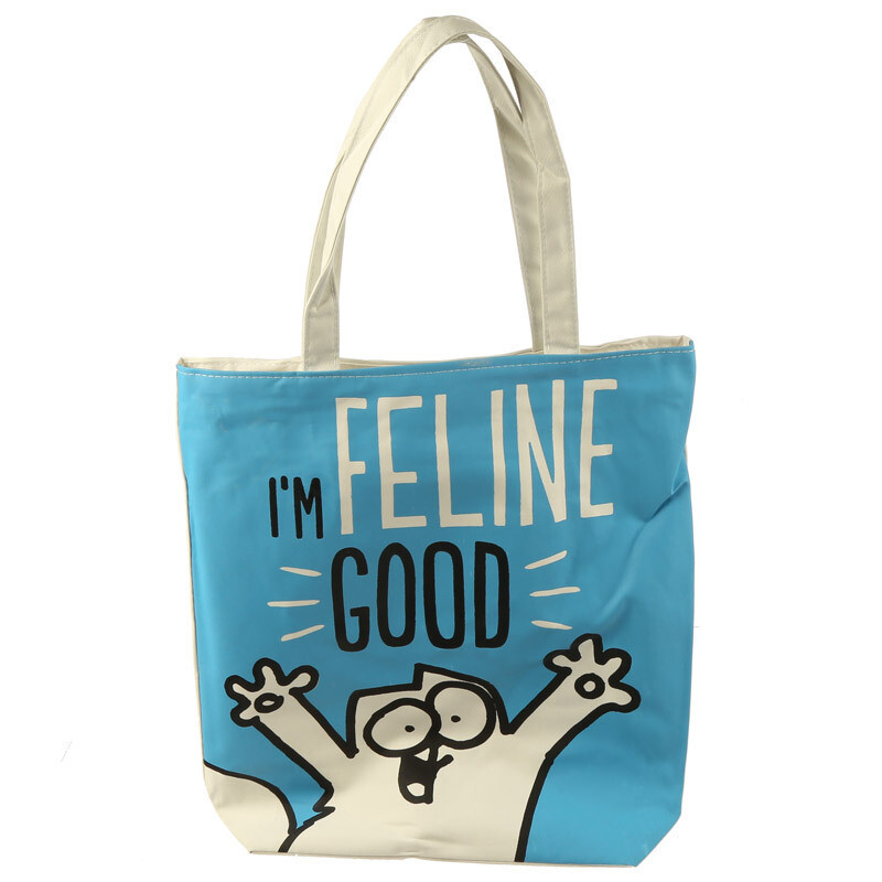 Bolso Gato Simon&#39;s Cat con cremallera 100% Algodón