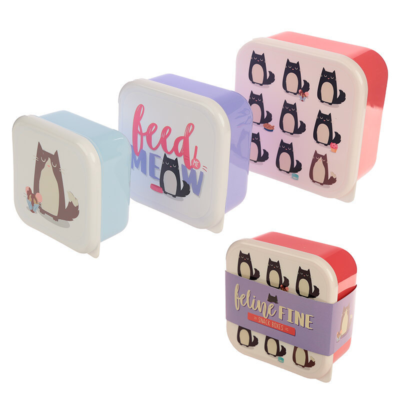 Set 3 Fiambreras Gato Feline Fine