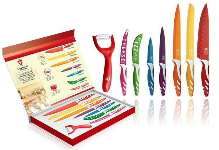 Set 7 cuchillos y pelador Royalty Line