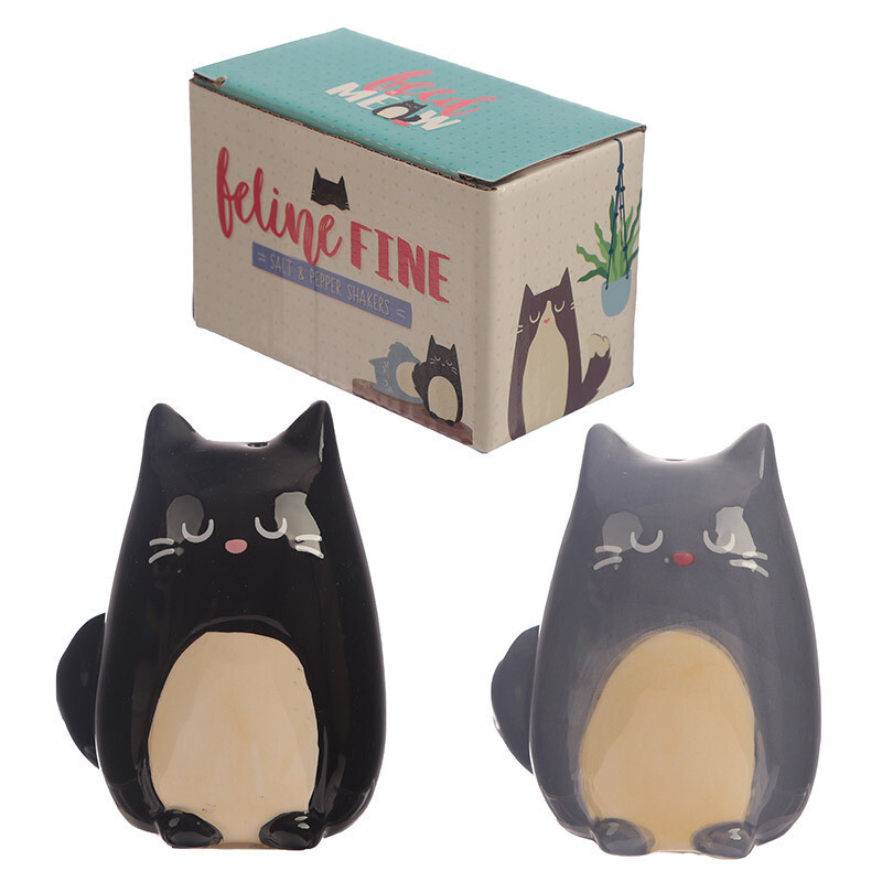 Set de salero y Pimentero Gatos Feline Fine