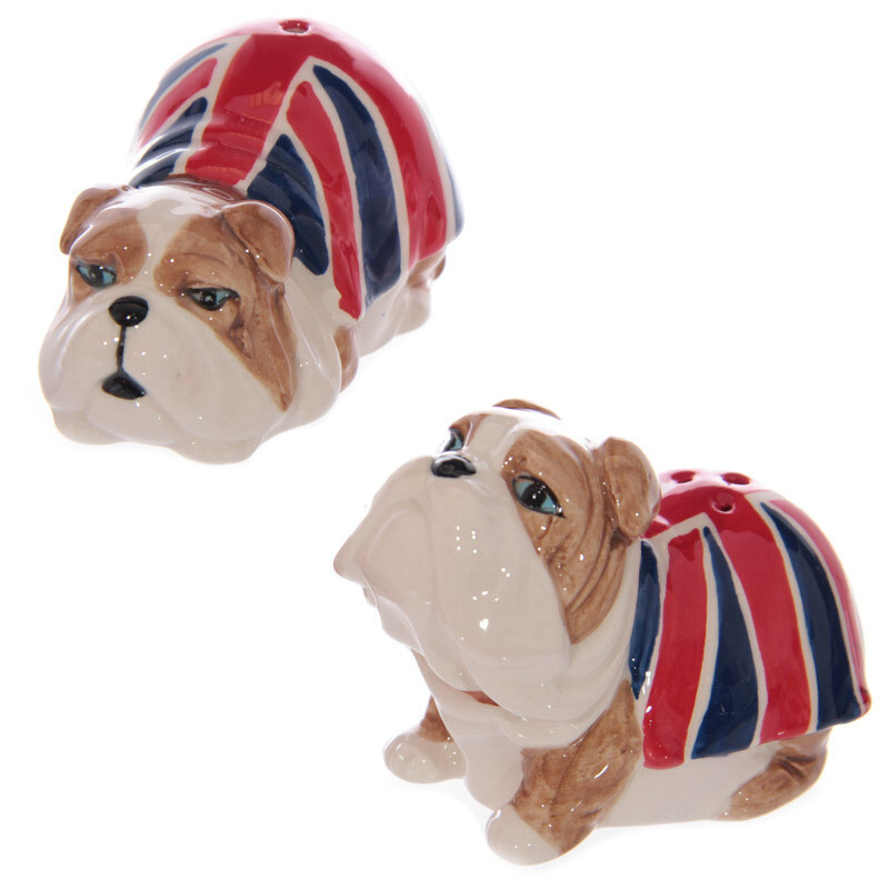 Set de Salero y Pimentero Perro Bulldog Inglés