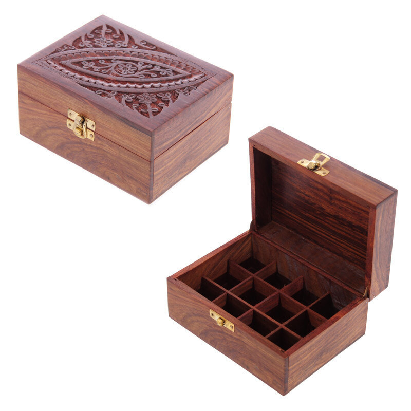 Caja Aceites Esenciales de Madera Sheesham
