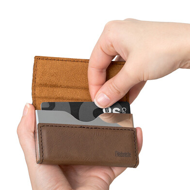 Mini-Cartera Marrón Polipiel