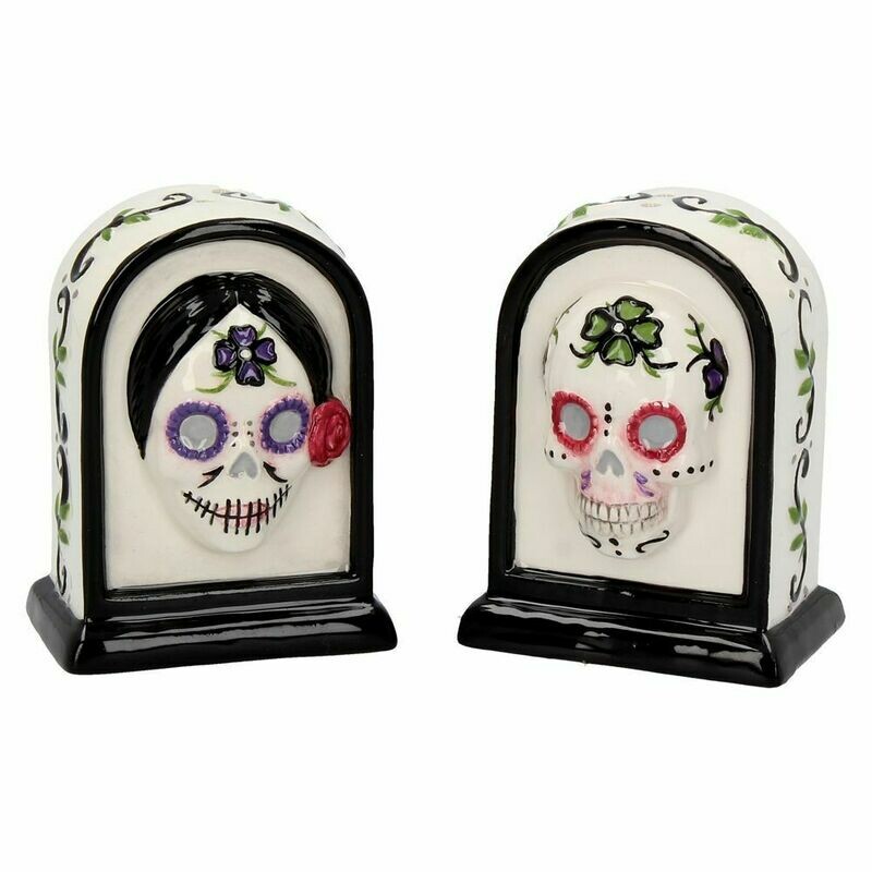 Set Salero y Pimentero Calaveras Mexicanas
