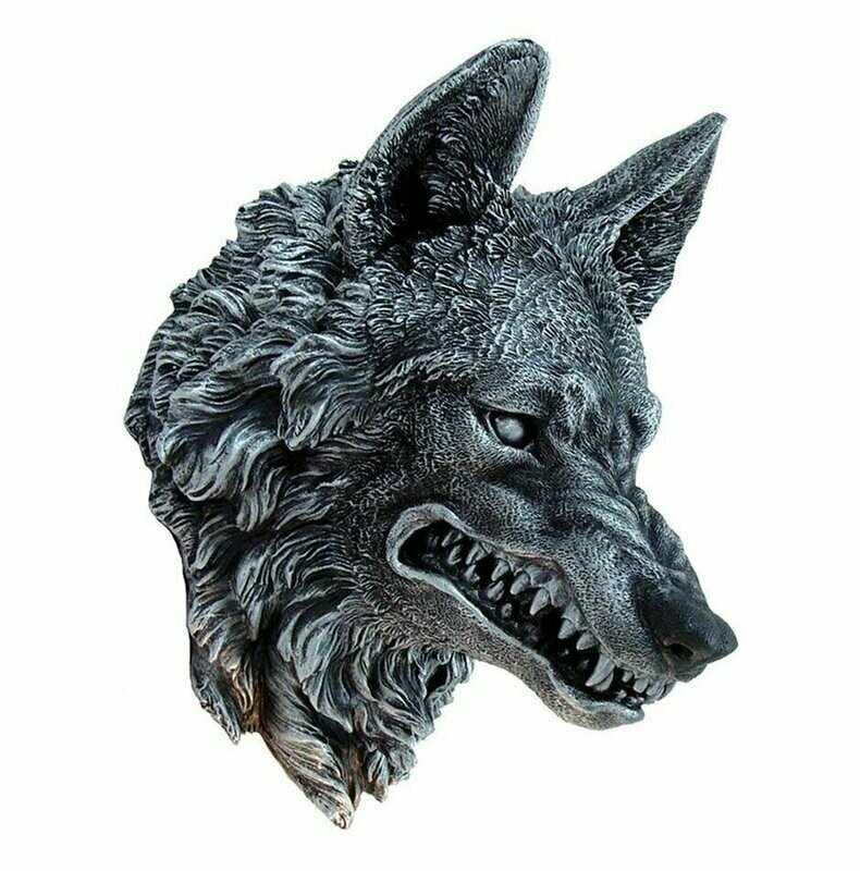 Placa Pared Cabeza Lobo