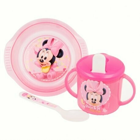 Set Cuenco, Taza Entrenamiento y Cuchara Minnie