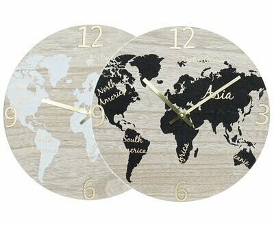 Reloj de Pared Mapa Mundi