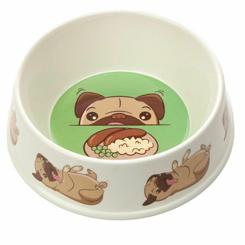 Comedero Mascotas Bambú Perro Carlino