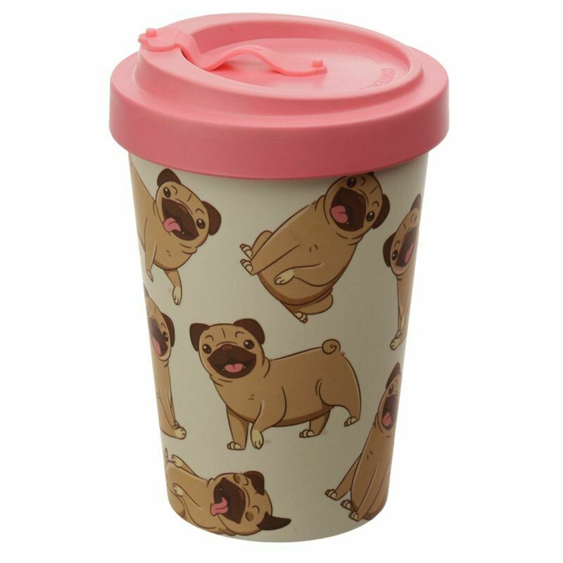 Taza para Llevar Bambú Perro Carlino