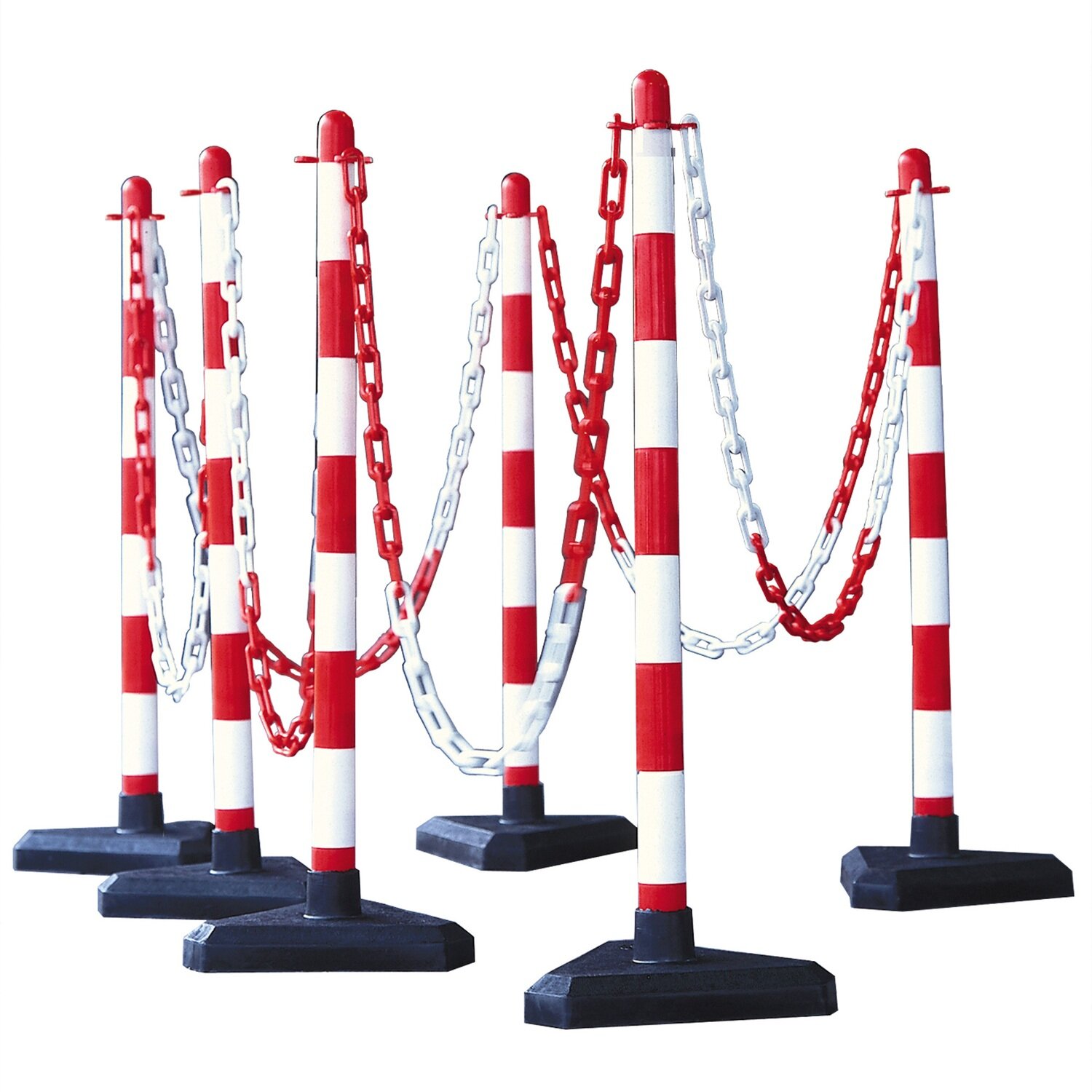 GUARDA kettingstaander (SET) rood/wit H 870mm.
