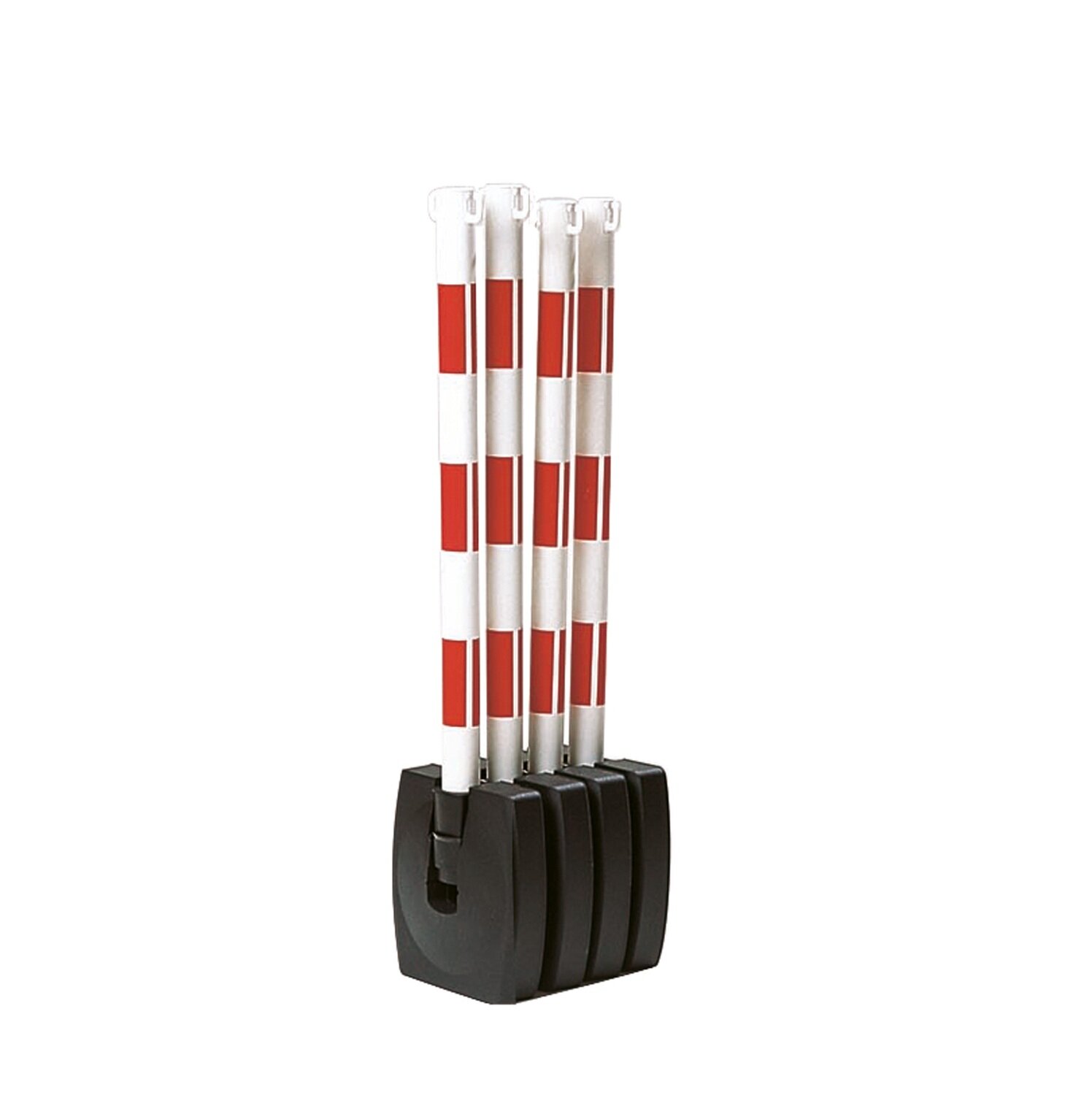 GUARDA kettingstaander SET, zwart/geel, 4 staanders.