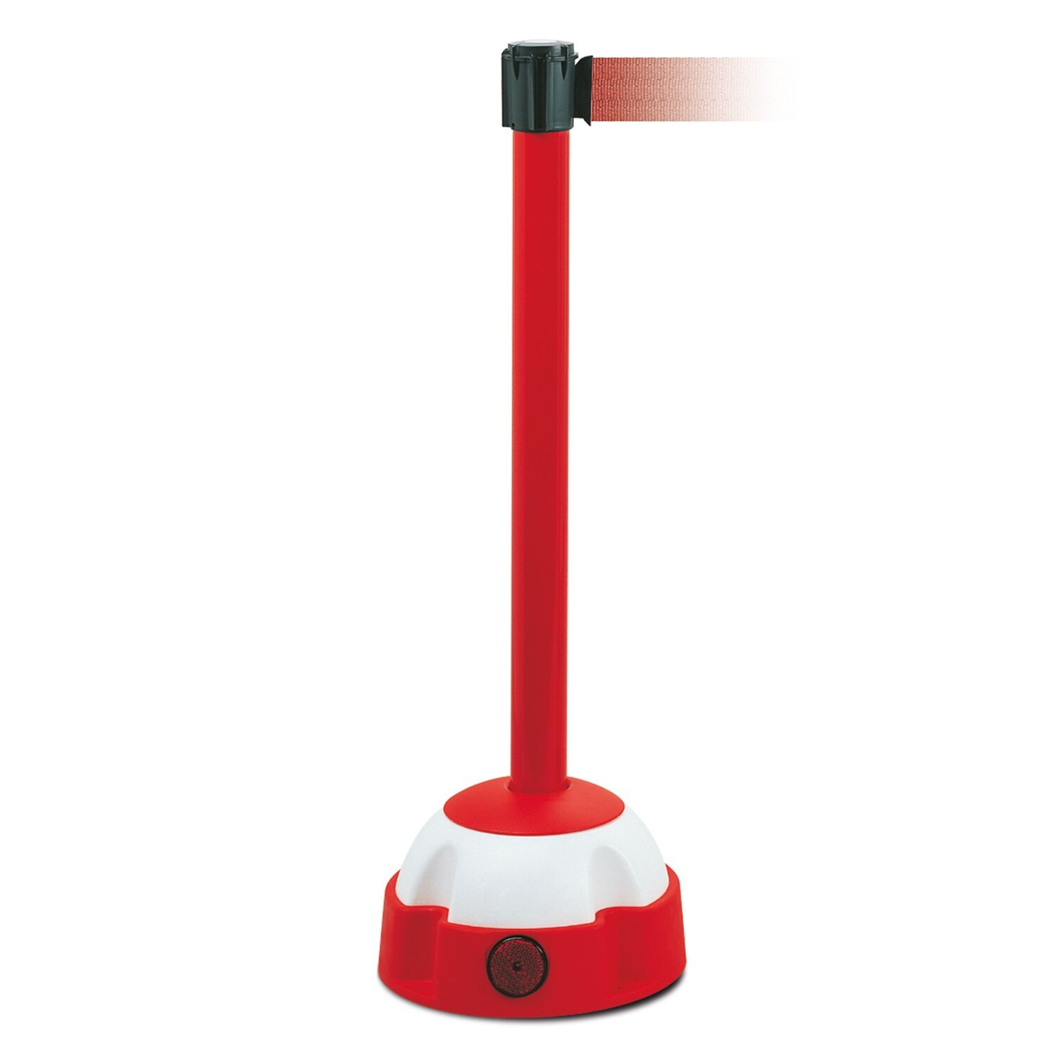 MORION riem afzetpaal, paal rood, riemkl. rood, 985/60mm en L 3000mm.