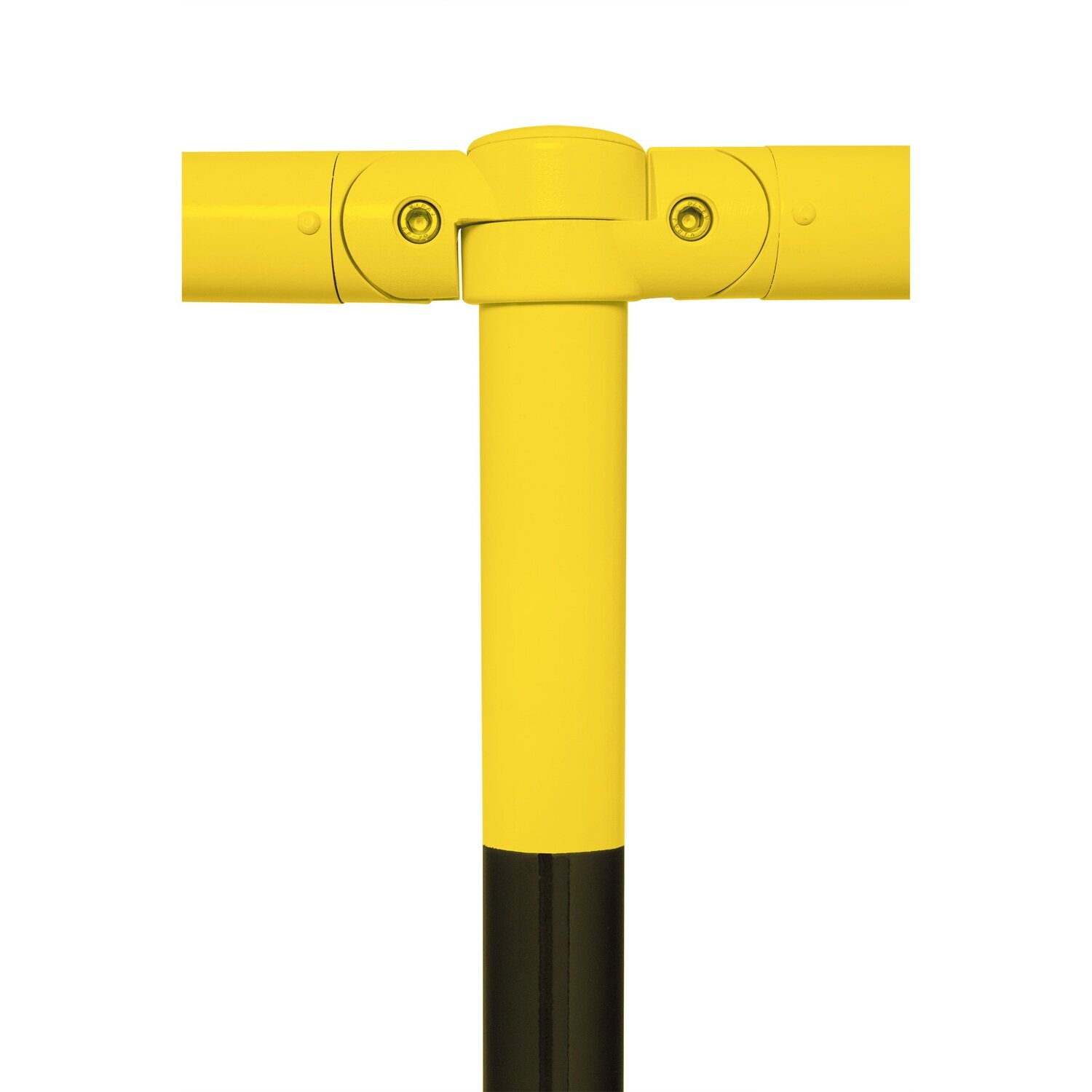MORION Design URBAN (staanpaal) met afdekdap te betonneren, zwart/geel.
