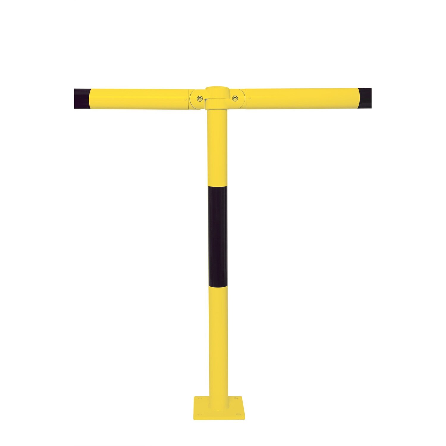 MORION Design URBAN (staanpaal) met afdekkap, te pluggen, zwart/geel.
