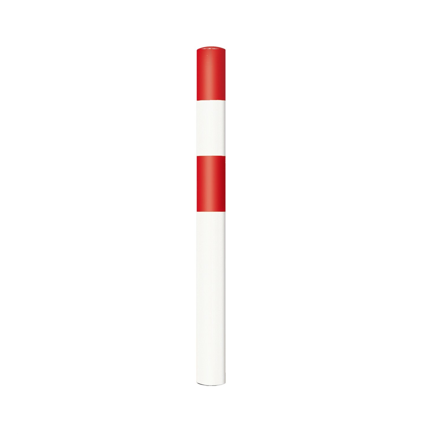 BLACK BULL rambeveiligingspaal  (L) 159x4,5x1600mm, rood/wit.